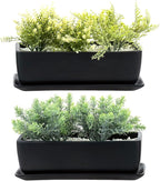 MyGift Matte Black Ceramic Indoor Plant Pot Succulent Planter, Decorative - Image 6