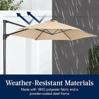 Best Choice Products 10ft Offset Cantilever Hanging Market Patio Umbrella - Image 5