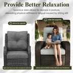 LayinSun Oversized Wicker Outdoor Swivel Glider Recliner - Image 6