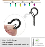 PlusRoc 40 Pack Ceiling Hooks for Hanging Plants Outdoor String Lights Heavy - Image 4