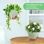 Hanging Planters for Indoor Outdoor Plants, 2 Pack Self Watering Hanging Pot - Image 4