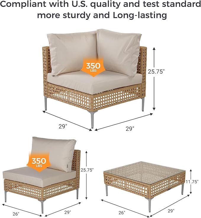 Grand patio 14-Piece Patio Furniture Set - Image 4