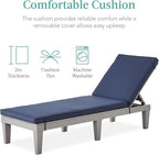 Best Choice Products Outdoor Lounge Chair, Resin Patio Chaise Lounger - Image 5