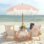 AMMSUN Boho Fringe Umbrella Outdoor Patio, 6.5ft UPF50+ Picnic Umbrella - Image 8