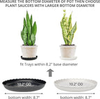 Plant Saucer, 7 Pack 8 10 12 14 15 Inch Durable Plastic Plant Trays - Image 2