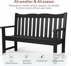 Stoog All-Weather Outdoor Benches Set of 2, Never Fade & Rust-Proof HIPS - Image 4