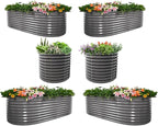 A ANLEOLIFE Set of 6, 30 Inch Extra Tall Galvanized Raised Garden Beds Kit by AAnleolife