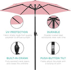 Best Choice Products 7.5ft Heavy-Duty Round Outdoor Market Table Patio Umbrella - Image 5