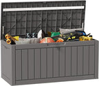 EAST OAK Outdoor Storage Box, 90 Gallon Deck Box, Waterproof Resin Storage Bin by EASTOAK