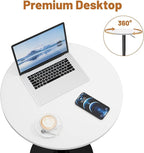 Flamaker Round Bistro Pub Table 23.6 Inch Height Adjustable 360° Swivel Bar - Image 6