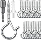 24 PCS Q-Hanger Hooks, Screw Hooks by FSAH
