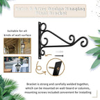 Fashion&cool Wall Hanging Plant Brackets, 12 Inch Retro Heavy Duty Iron Plant - Image 5