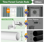 Curtain Rods for Windows 66 to 120, 1 Inch Adjustable White Extra Long Heavy - Image 8