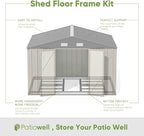 Patiowell 10 x 8 FT Outdoor Storage Shed - Image 3