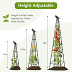 2 Pack Garden Trellis for Climbing Plants Outdoors, 70inch Tower Obelisk - Image 5