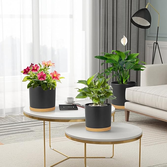 8/7/6 inch Flower Pots, 3 Pack Cylinder Plant Pots - Image 7