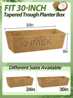 30in Tapered Coco Liners for Window Planter Box - Image 4