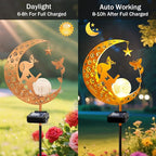 YJFWAL Garden Solar Dog Lights Pathway Stake Lights Glass Globe - Image 3