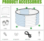 SnugNiture 2x2x1ft Round Galvanized Raised Garden Bed Kit Outdoor, Metal - Image 6