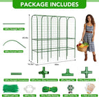 65" Tall Cucumber Trellis for Raised Bed, Garden Trellis for Climbing Plants - Image 5