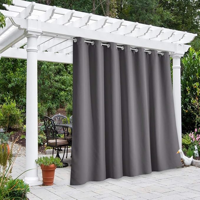 NICETOWN Outdoor Curtains for Patio W100 x L108 inch 2 Pieces, Sun Blocking by NICETOWN