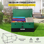VEVOR Outdoor Storage Box, 100 Gallon Waterproof PE Tarpaulin Deck Box - Image 4