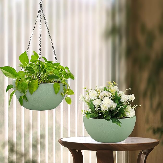 12 inch Large Hanging Planters Plant Pots - Image 7