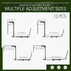 Layhit 10 Pcs Adjustable Planter Box Brackets Universal Heavy Duty Flower Box - Image 2