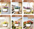 12 Inch Hanging Baskets for Plants Outdoor, Hanging Planters for Indoor Outdoor - Image 6