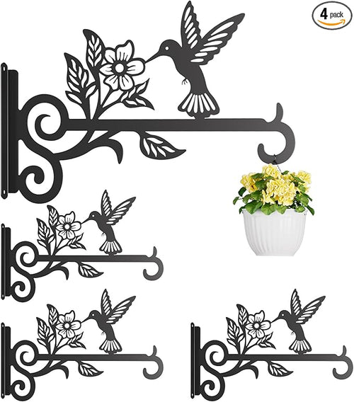 4-Pack Aesthetic Plant Hangers Outdoor – 10 Inch Metal Hanging Plant Bracket by Unknown