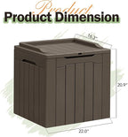 Greesum 31 Gallon Resin Deck Box All Weather Outdoor Storage Boxes - Image 6