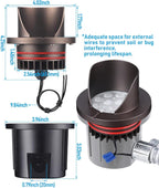 LEONLITE Dia. 4 Inch Well Lights Landscape LED In Ground, Shielded Top - Image 7