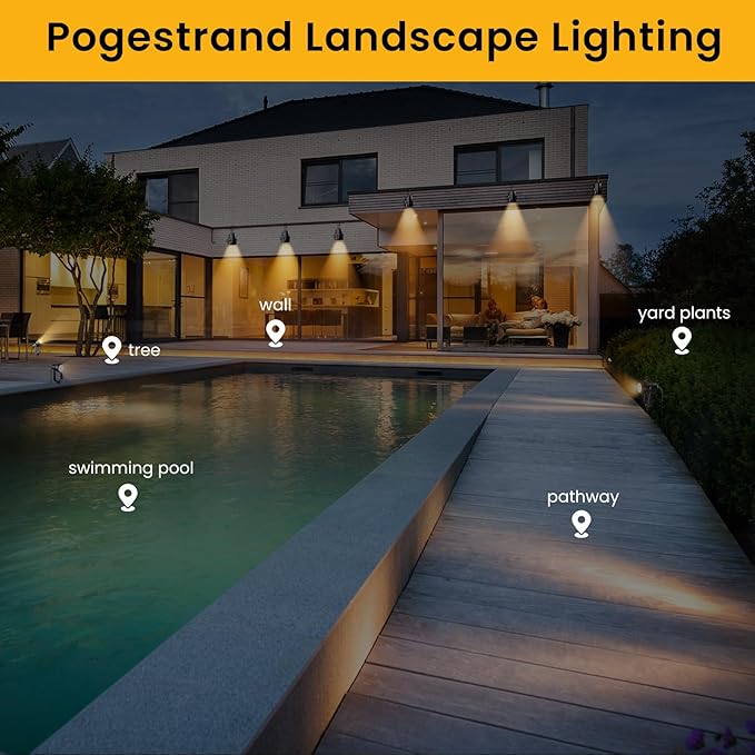 Low Voltage Landscape Lighting, 4 Pack Outdoor LED Landscape Spotlights - Image 8