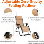 Amazon Basics Outdoor Patio Zero Gravity Folding Reclining Lounge Chair - Image 4