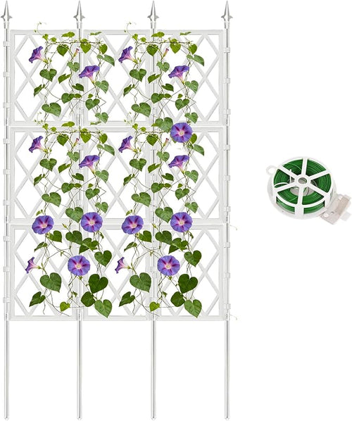 5.25FT Garden Trellis for Climbing Plants Outdoor, Metal Wall Trellis Climbing by DEVISEFUN