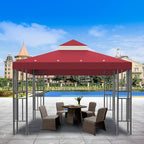 Sumfaller 10x10 FT Gazebo Replacement Canopy Top Cover Double Tiered Canopy Top - Image 5