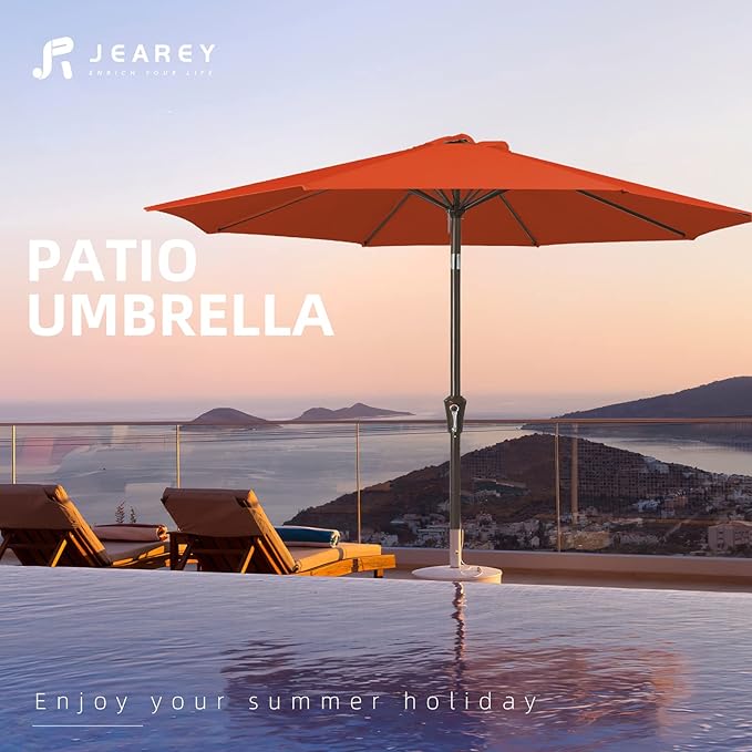 JEAREY 9FT Outdoor Patio Umbrella Outdoor Table Umbrella - Image 6