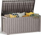 180 Gallon Resin Deck Box, Lockable Patio Outdoor Storage Box by OutdoorLivingPerfected