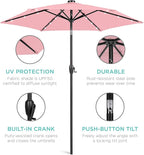 Best Choice Products 7.5ft Outdoor Solar Market Table Patio Umbrella - Image 5