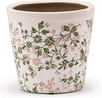Ceramic Planter with Drainage Hole, Plastic Tray & Mesh, 6 Inch by TEWEIQI