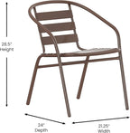 Flash Furniture Lila Bronze Metal Restaurant Stack Chair - Image 3