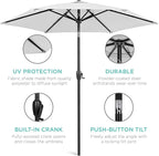 Best Choice Products 7.5ft Heavy-Duty Round Outdoor Market Table Patio Umbrella - Image 5