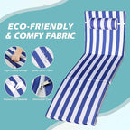 Chaise Lounge Chairs Outdoor Set of 6, Comfy Outside Wicker Patio Pool Lounge - Image 5