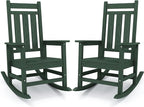 KINGYES Oversized Outdoor Rocking Chair Set of 2, All-Weather Patio Rocking by KINGYES