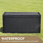 Devoko 95 Gallon Deck Box Large Resin Outdoor Storage Box, Waterproof and UV - Image 4