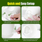 Plant Pots 6 Inch Self Watering Pots, 6 Pack Plastic Planters - Image 3