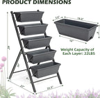 COSTWAY Vertical Raised Garden Bed, 5 Tier Planter Box - Image 9
