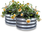 GARDMAX 2 Pack 2x2x1FT Galvanized Round Raised Garden Bed Kit, Metal Planter by ChooseGardmaxforbetterlife