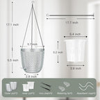 QCQHDU Self Watering Hanging Pots, 2 Pack 5.7 Inch Hanging Planters - Image 3