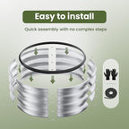 ZXZYHFTY Round Galvanized Raised Garden Bed kit, Round Large Metal Raised - Image 5